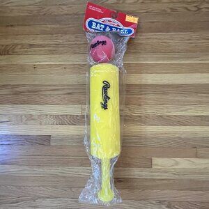 Vintage 1988 Rawlings Foam Bat and Ball Toys R Us Geoffrey Inc. Child's Set